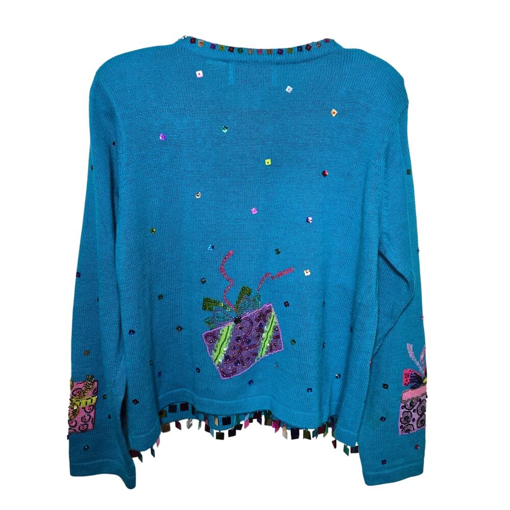 Vintage Jones Closet Button Up Sweater with Sequins Birthday Presents Motiff S - Picture 5 of 8